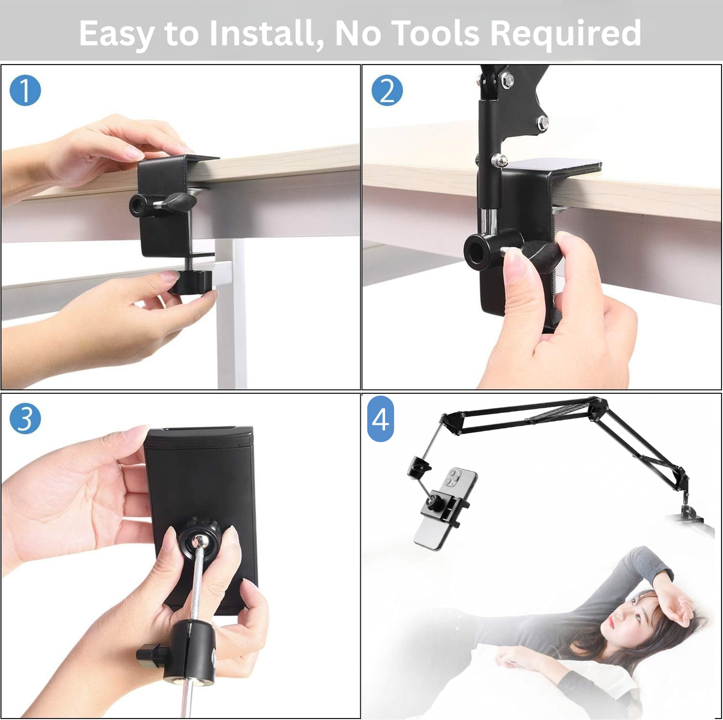 Bed Mount Rotating Device Stand