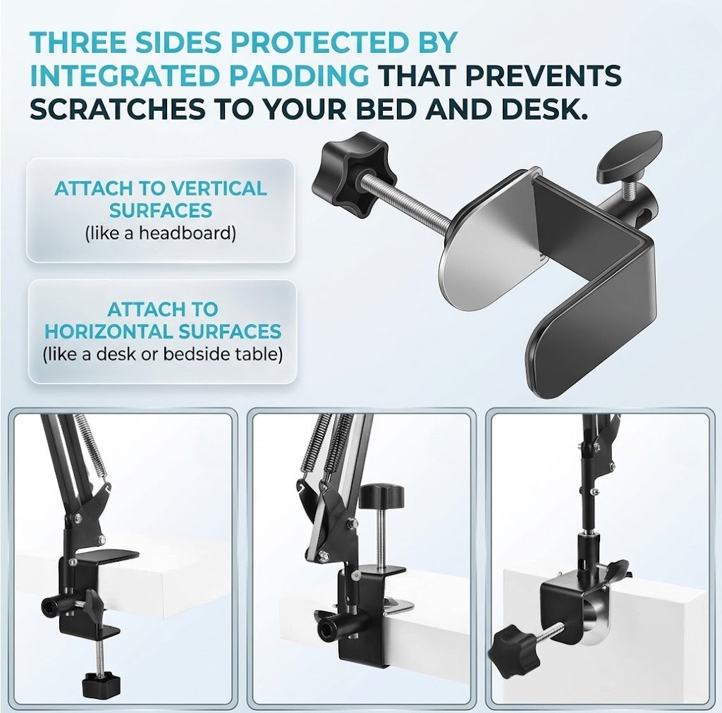 Bed Mount Rotating Device Stand